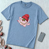 Lotus in Beanie T-Shirt - Washed Denim unfolded t-shirt mockup