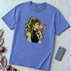 Medusa Bubblegum T-Shirt - Flo Blue unfolded t-shirt mockup