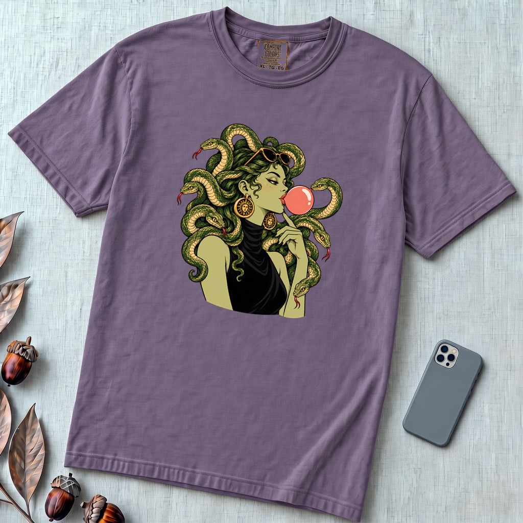 Medusa Bubblegum T-Shirt - Grape unfolded t-shirt mockup