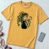 Medusa Bubblegum T-Shirt - Mustard unfolded t-shirt mockup