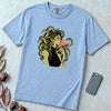 Medusa Bubblegum T-Shirt - Washed Denim unfolded t-shirt mockup