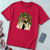 Medusa Instant Camera T-Shirt, Snake Hair Graphic - Red unfolded t-shirt mockup