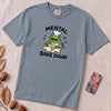 Mental Bake Down Frog T-Shirt - Blue Jean unfolded t-shirt mockup