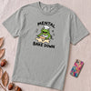 Mental Bake Down Frog T-Shirt - Granite unfolded t-shirt mockup
