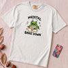 Mental Bake Down Frog T-Shirt - White unfolded t-shirt mockup