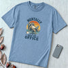 Mentally Out of Office Raccoon T-Shirt - Washed Denim unfolded t-shirt mockup