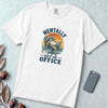 Mentally Out of Office Raccoon T-Shirt - White unfolded t-shirt mockup