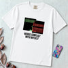 Merge Conflict With Myself T-Shirt, Funny Programmer Tee, Developer Humor - White unfolded t-shirt mockup