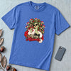 Merry Hissmas Medusa Christmas T-Shirt - Flo Blue unfolded t-shirt mockup