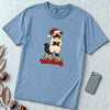 Merry Whatever Grumpy Cat Christmas T-Shirt - Washed Denim unfolded t-shirt mockup