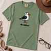 Mr. Gulliver Seagull T-Shirt - Light Green unfolded t-shirt mockup