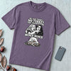 Munch Munch Thanksgiving Cat Meme T-Shirt, Woman Yelling at Cat Graphic Tee, Holiday Dinner Humor - Grape unfolded t-shirt mockup