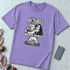 Munch Munch Thanksgiving Cat Meme T-Shirt, Woman Yelling at Cat Graphic Tee, Holiday Dinner Humor - Violet unfolded t-shirt mockup