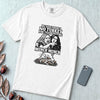 Munch Munch Thanksgiving Cat Meme T-Shirt, Woman Yelling at Cat Graphic Tee, Holiday Dinner Humor - White unfolded t-shirt mockup