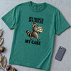 My Month My Rules My Cake Raccoon T-Shirt, Birthday Tee - Emerald unfolded t-shirt mockup