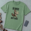 My Month My Rules My Cake Raccoon T-Shirt, Birthday Tee - Light Green unfolded t-shirt mockup