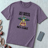 My Month My Rules My Cake UFO T-Shirt - Grape unfolded t-shirt mockup