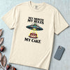 My Month My Rules My Cake UFO T-Shirt - Ivory unfolded t-shirt mockup
