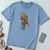 Newly discovered Spinosaurus Mirabilis dinosaur T-Shirt - Washed Denim unfolded t-shirt mockup