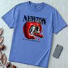 Newton Beyond Gravity Flying Car T-Shirt - Mystic Blue unfolded t-shirt mockup