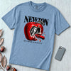 Newton Beyond Gravity Flying Car T-Shirt - Washed Denim unfolded t-shirt mockup