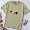 Nine Lives, One Weird Night Halloween Cat T-Shirt - Bay unfolded t-shirt mockup