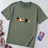 Nine Lives, One Weird Night Halloween Cat T-Shirt - Blue Spruce unfolded t-shirt mockup