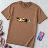 Nine Lives, One Weird Night Halloween Cat T-Shirt - Espresso unfolded t-shirt mockup