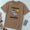 November Birthday Astronaut T-Shirt, Deserves More Space - Espresso unfolded t-shirt mockup