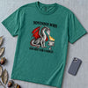 November Born Dragon T-Shirt, Too Hot For Candles - Emerald unfolded t-shirt mockup