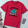 November Born Still Unicorning T-Shirt, Funny Rhino Birthday Tee - Red unfolded t-shirt mockup