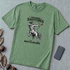 November Sagittarius T-Shirt, Born To Aim High - Light Green unfolded t-shirt mockup