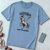 November Sagittarius T-Shirt, Born To Aim High - Washed Denim unfolded t-shirt mockup