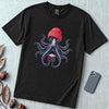Octopus Rubik's Cube T-Shirt - Black unfolded t-shirt mockup