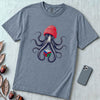 Octopus Rubik's Cube T-Shirt - Blue Jean unfolded t-shirt mockup
