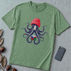Octopus Rubik's Cube T-Shirt - Light Green unfolded t-shirt mockup