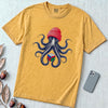 Octopus Rubik's Cube T-Shirt - Mustard unfolded t-shirt mockup