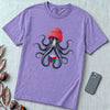Octopus Rubik's Cube T-Shirt - Violet unfolded t-shirt mockup