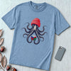 Octopus Rubik's Cube T-Shirt - Washed Denim unfolded t-shirt mockup