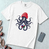 Octopus Rubik's Cube T-Shirt - White unfolded t-shirt mockup