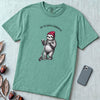 Off to Cause a Kerfuffle — Funny Sloth Scooter T-Shirt - Seafoam unfolded t-shirt mockup