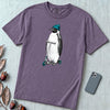 Original Penguin T-Shirt - Ride The Kick Scooter Tee - Grape unfolded t-shirt mockup