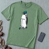 Original Penguin T-Shirt - Ride The Kick Scooter Tee - Light Green unfolded t-shirt mockup