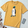 Original Penguin T-Shirt - Ride The Kick Scooter Tee - Mustard unfolded t-shirt mockup