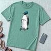 Original Penguin T-Shirt - Ride The Kick Scooter Tee - Seafoam unfolded t-shirt mockup