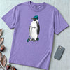 Original Penguin T-Shirt - Ride The Kick Scooter Tee - Violet unfolded t-shirt mockup