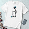 Original Penguin T-Shirt - Ride The Kick Scooter Tee - White unfolded t-shirt mockup