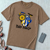 Pablo Pedalso Cubist Bicycle T-Shirt - Espresso unfolded t-shirt mockup