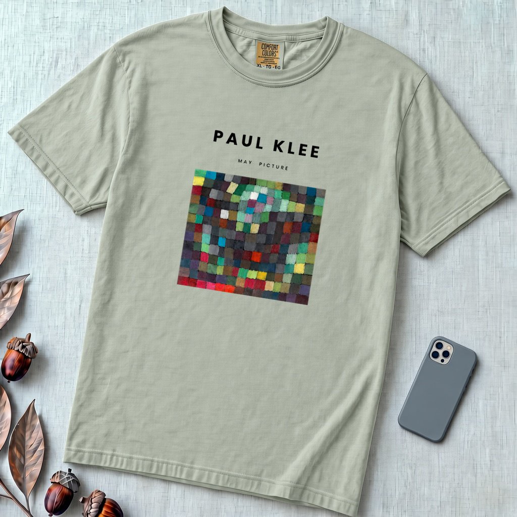 Paul Klee “May Picture” Abstract Art T-Shirt - Bay unfolded t-shirt mockup