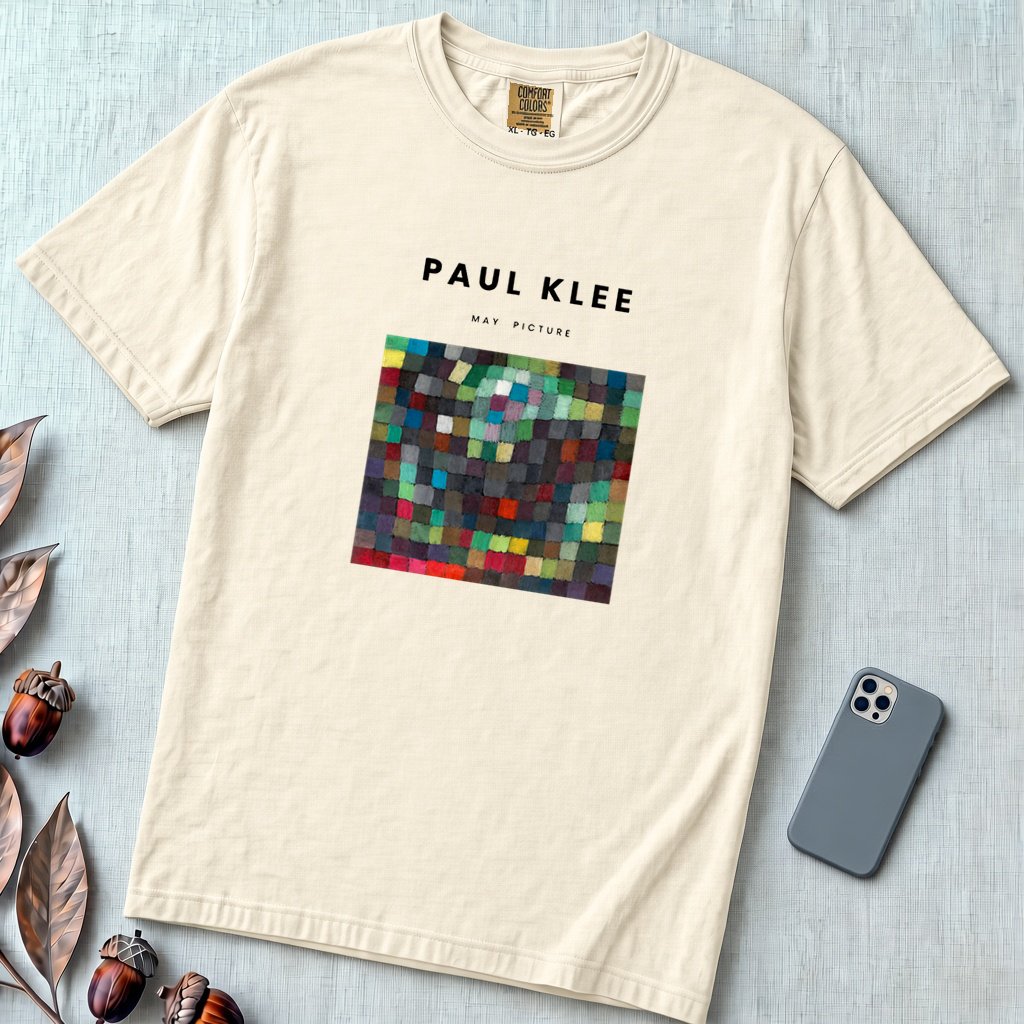 Paul Klee “May Picture” Abstract Art T-Shirt - Ivory unfolded t-shirt mockup